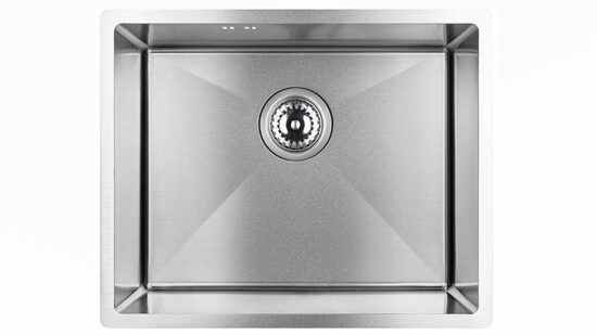 Laveo nerūsējošā tērauda virtuves izlietne MARMARA 440x540x200mm ar sifonu